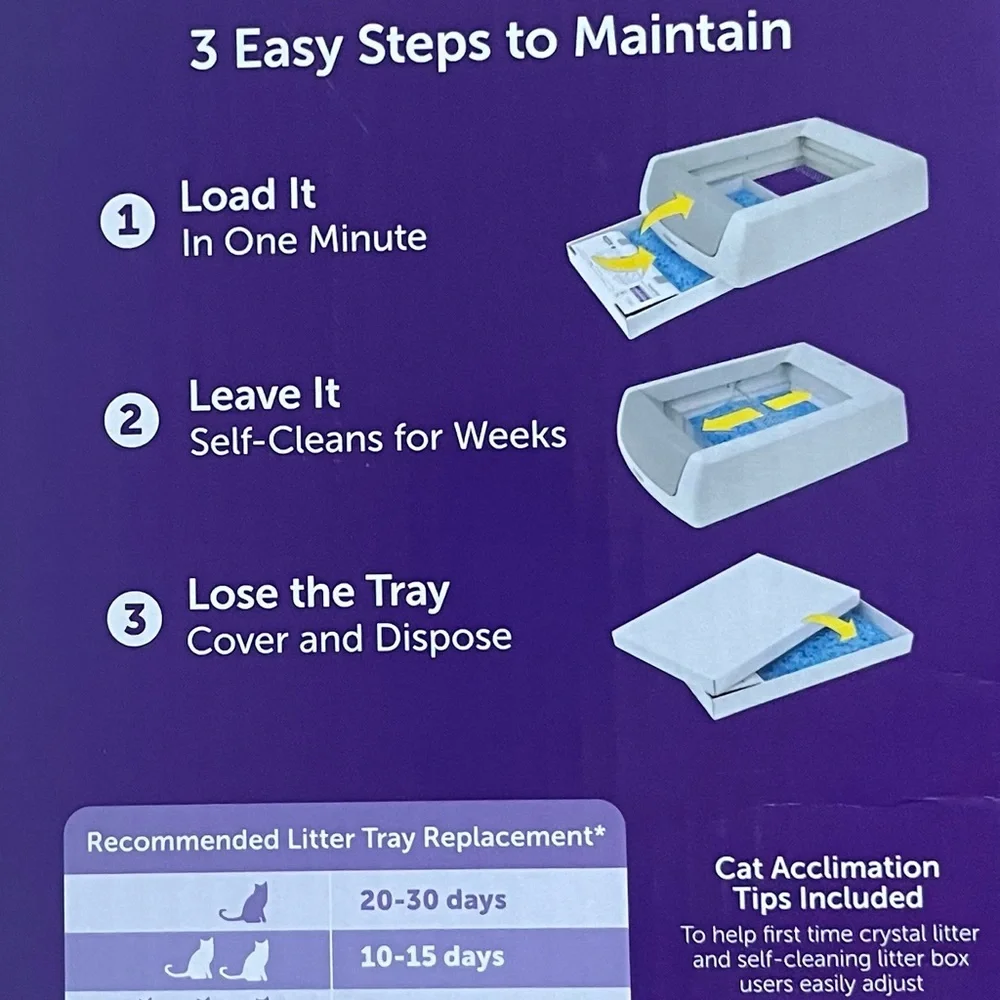 Auto scooping cat litter box.Easy and convenient. Used briefly. works great!